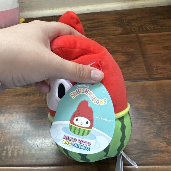 Squishmallow Sanrio Lot of 3 Hello Kitty and Friends Summer 6.5 Inch Plush New - Picture 6 of 9